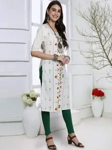 7Threads Abstract Printed Straight Kurta