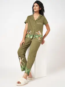 Dreamz by Pantaloons Women Cotton Printed Night suit