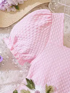 INCLUD Girl Embellished Square Neck Fit & Flare Dress