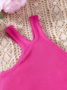 INCLUD Girls Printed One Shoulder Strap Top With Shorts