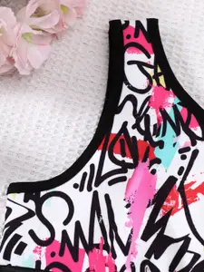 INCLUD Girls Printed Top with Skirt