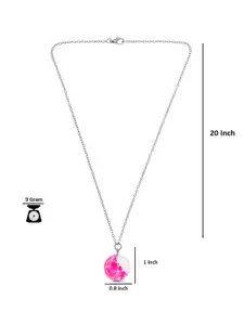 Saizen Stainless Steel Silver Plated Cloud Resin Ball Pendant With Chain