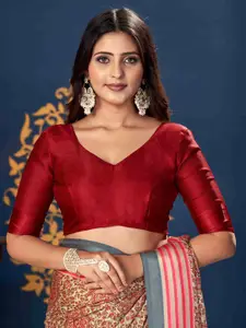 Saree mall Paisley Silk Blend Dabu Sarees