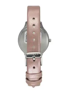 Timex Women Brass Dial & Leather Straps Analogue Watch TWTL12107