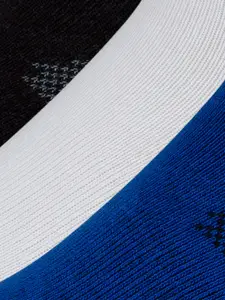 HRX by Hrithik Roshan Men Pack of 3 Blue And White Patterned Ankle Length Sports Socks