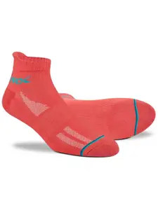 HRX by Hrithik Roshan Orange-Coloured & Black Men Pack Of 3 Patterned Ankle-Length Socks