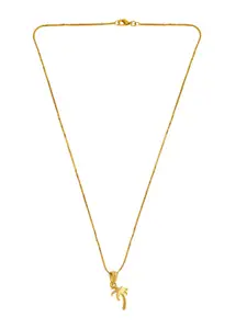 Saizen Gold-Plated Coco-nut tree Pendants with Chains