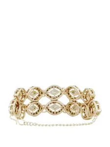 TEEJH Dharika Gold-Plated Silver Wraparound Bracelet