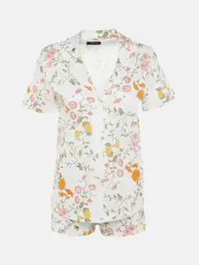 Trendyol Women Pure Cotton Ethnic Motifs Printed Night suit