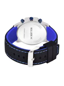 Killer Men Brass Printed Dial & Straps Analogue Chronograph Watch FT1639 Blue dial chronograph watch