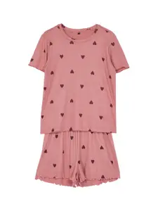 Trendyol Women Conversational Printed Night suit