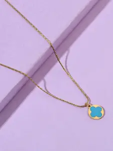 SALTY Stainless Steel Clover Pendant With Chain