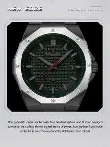 Naviforce Men Brass Dial & Stainless Steel Straps Analogue Watch NF9200S SGN