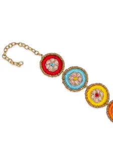 Aye Candy Girls Beaded Zardosi Circle Design Bracelet