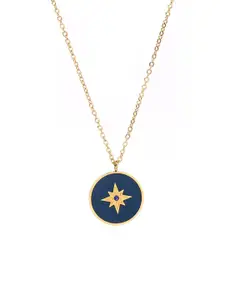 SALTY Pole Star Circular Shape Pendant With Chains