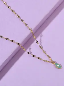 SALTY Stainless Steel Evil Eye Pendant with Chain