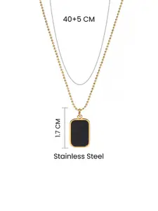 SALTY Dark Ombre Square Pendants with Chains