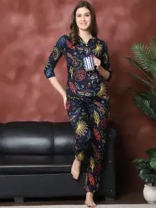 Claura Women Printed Pure Cotton Night suit