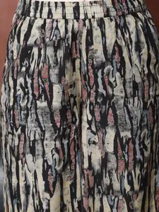 Boston Club Printed Mid-Rise Flared Lounge Pant