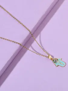 SALTY Eos Evil Eye Triangular Pendants with Chains