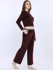 MAYSIXTY Women Full Sleeve Printed Night suit