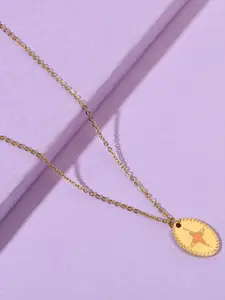 SALTY Gold Plated Star Charmed Pendant Necklace