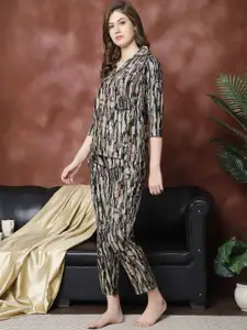 Boston Club Women Abstract Night suit