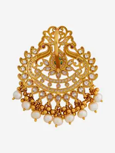 Kushal's Fashion Jewellery Embellished Bridal 92.5 Silver Stone Contemporary Pendant