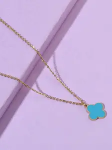 SALTY Clover Gold-Plated Pendant Necklace