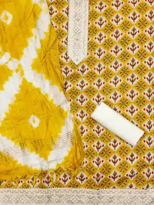 Ishin Ethnic Motifs Embroidered Pure Cotton Unstitched Dress Material