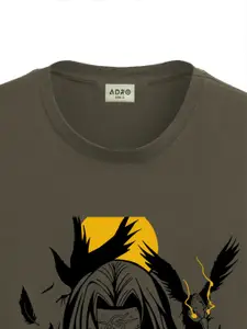 ADRO Men Typography Printed Applique T-shirt