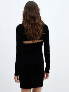 MANGO Velvet Finish Open Front Crop Shrug