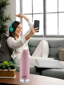 Pexpo Espresso Rosy Brown ISI Certified Thermosteel Hot & Cold Flask Water Bottle 980ml