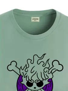 ADRO Men Printed Applique T-shirt