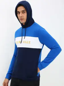 Allen Solly Men Colourblocked Hooded Sweatshirt