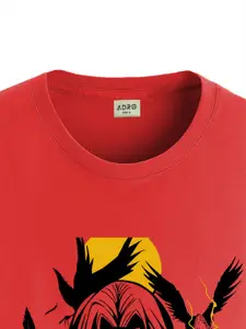 ADRO Men Printed Applique T-shirt