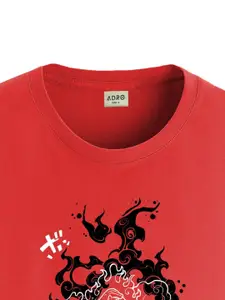 ADRO Men Typography Printed Applique T-shirt
