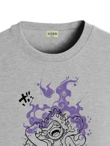 ADRO Men Typography Printed Raw Edge T-shirt