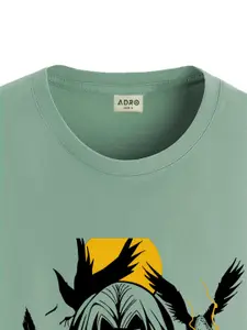 ADRO Men Printed Applique T-shirt