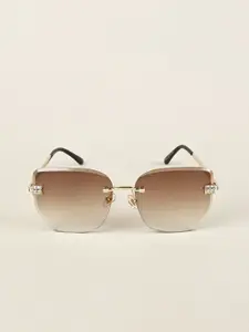 IDOR Women Rectangle UV Protection Sunglasses IDOR-5272-BRW-Brown