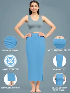 Trendmalls Solid High Rise Mermaid-Fit Saree Shapewear