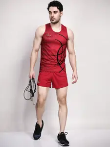 SPORT SUN Printed Round Neck Tracksuit