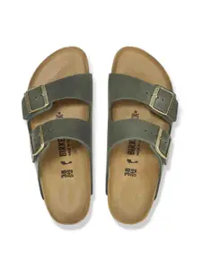 Birkenstock Women Narrow Width Leather Comfort Two Strap Sandals With Buckle