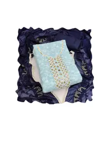 MANVAA Floral Printed Sequinned Unstitched Dress Material