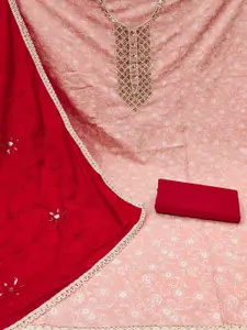 MANVAA Floral Embellished Unstitched Dress Material