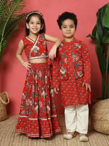 Readiprint Girls Printed Ready to Wear Lehenga & Blouse