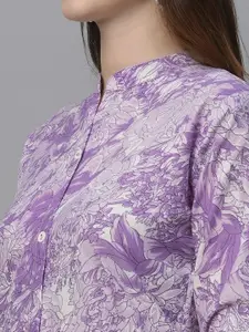 KALINI Printed Pure Cotton Top With Trouser