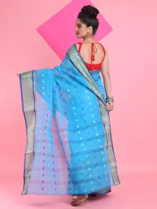 Arhi Women Woven Design Pure Cotton Taant Saree