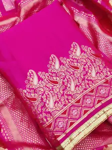 Ishin Paisley Woven Design Zari Unstitched Dress Material