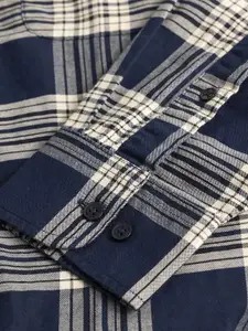 Snitch Plus Size Men Relaxed Tartan Checks Opaque Checked Casual Shirt